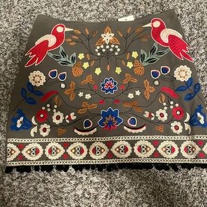 Boho style mini skirt